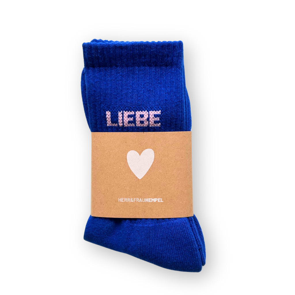 SOCKEN - LIEBE blau - rosa: 40-45