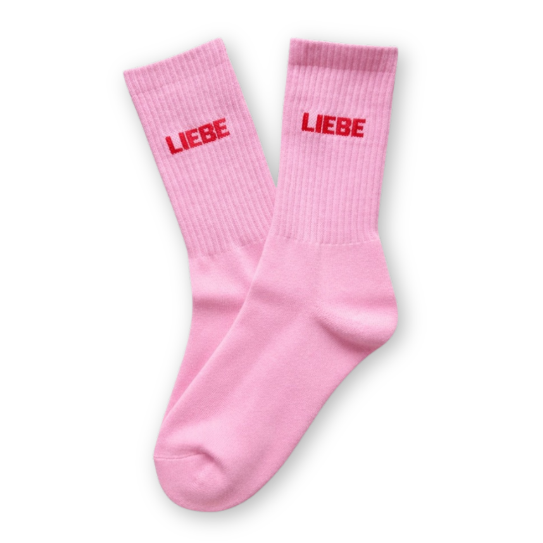 SOCKEN - LIEBE rosa - rot: 35-40