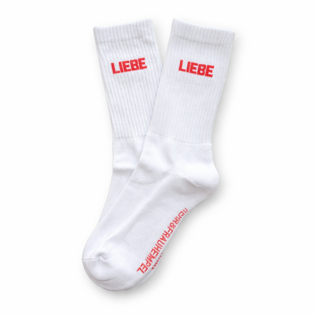 SOCKEN - LIEBE rot - weiß: 35-39